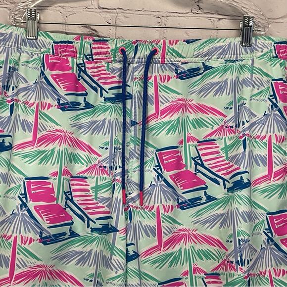 Vineyard Vines Chappy Swim Trunks Men's Size XL Cabana Crystal Blue Mesh Lined - Picture 3 of 11